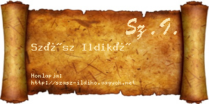Szász Ildikó névjegykártya